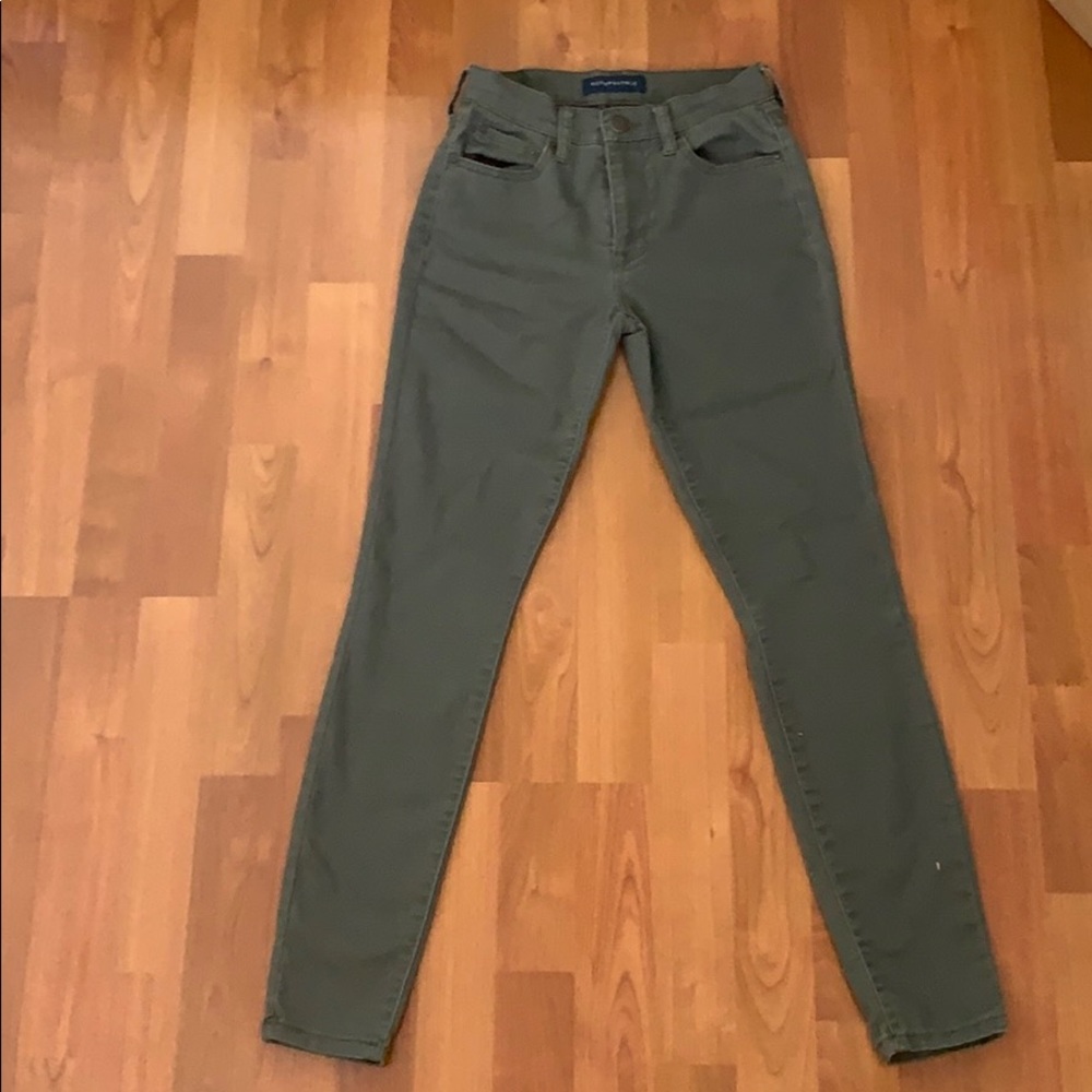 Dark green jeans